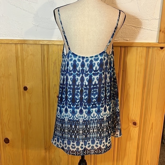 Show Me Your Mumu Blue & White Print Mini Dress Sz-XS - Picture 4 of 7
